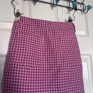 Pink Plaid Pencil Skirt - Classic Women's Skirt